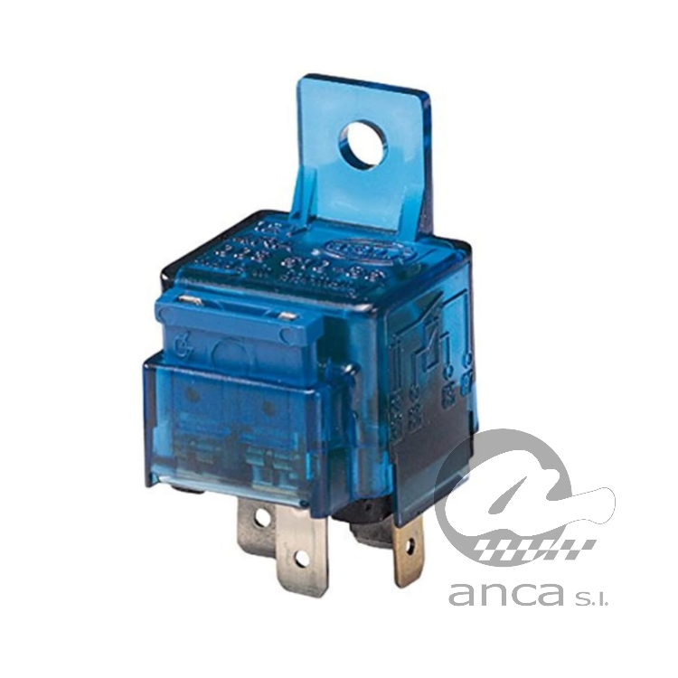 RELE AUXILIAR 12V 4 POLOS CON FUSIBLE 30/87