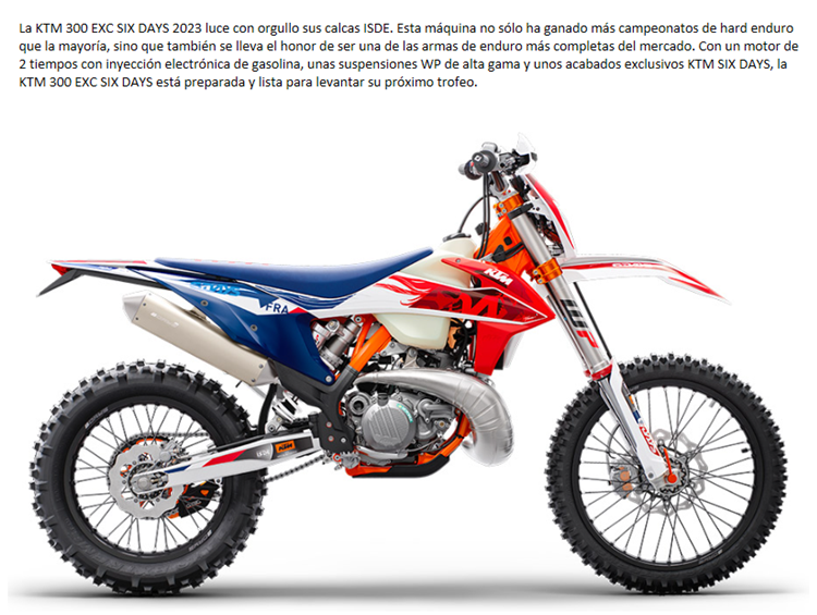 MOTO KTM 300 EXC SIX DAYS 2025