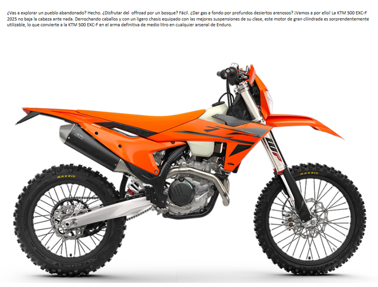 MOTO KTM 500 EXC-F 2025