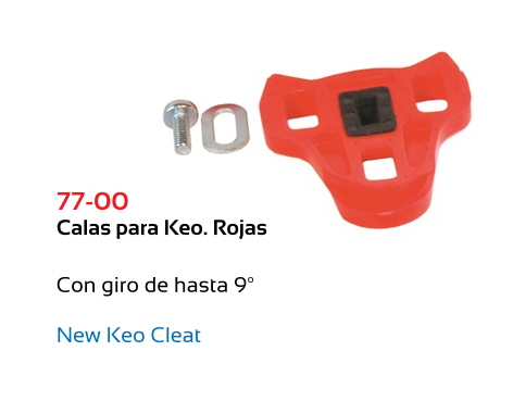 CALAS PEDAL BICICLETA TKX COMP. LOOK KEO ROJO KIT